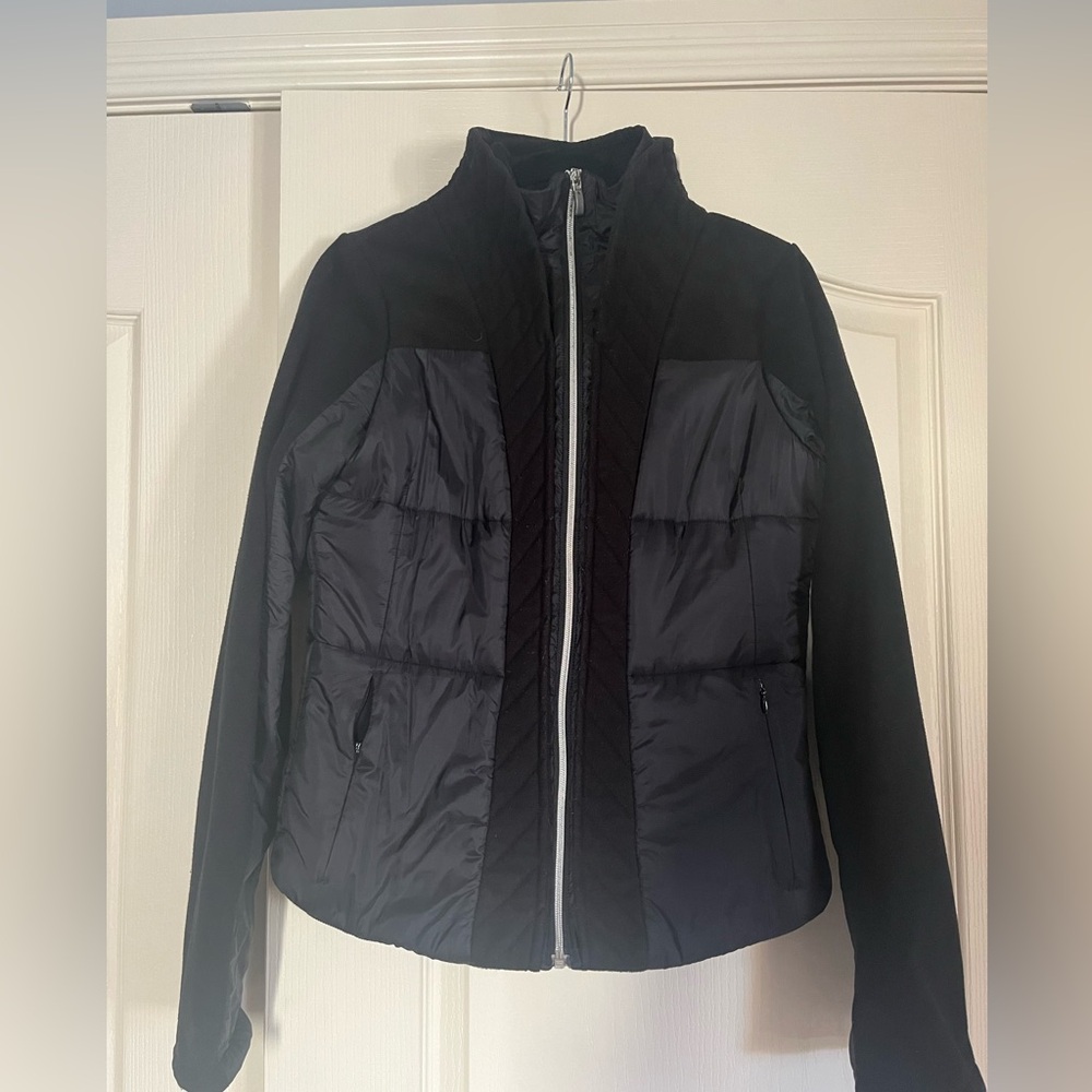 Lululemon Black Hybrid Puffer Fleece Jacket Womens Size 6 Athleisure Gorpcore